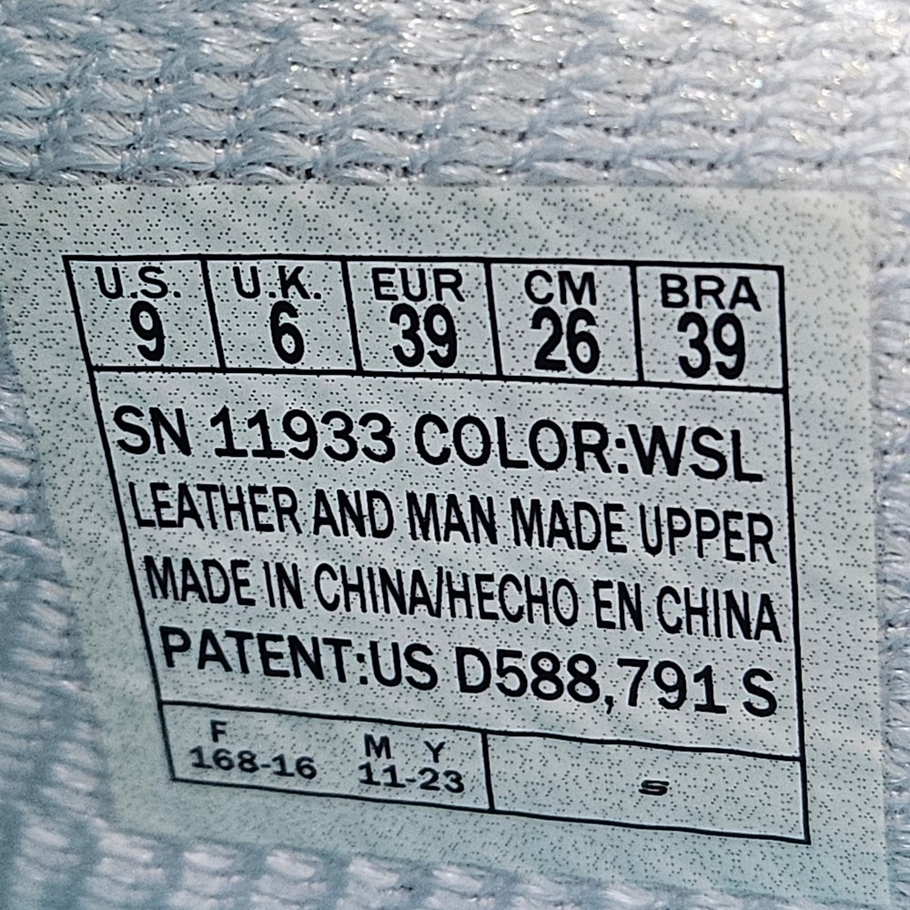 Skechers D'Lites Resilient Womens 9 White Silver Leather Mule Sneakers 11933 NEW - Picture 9 of 11